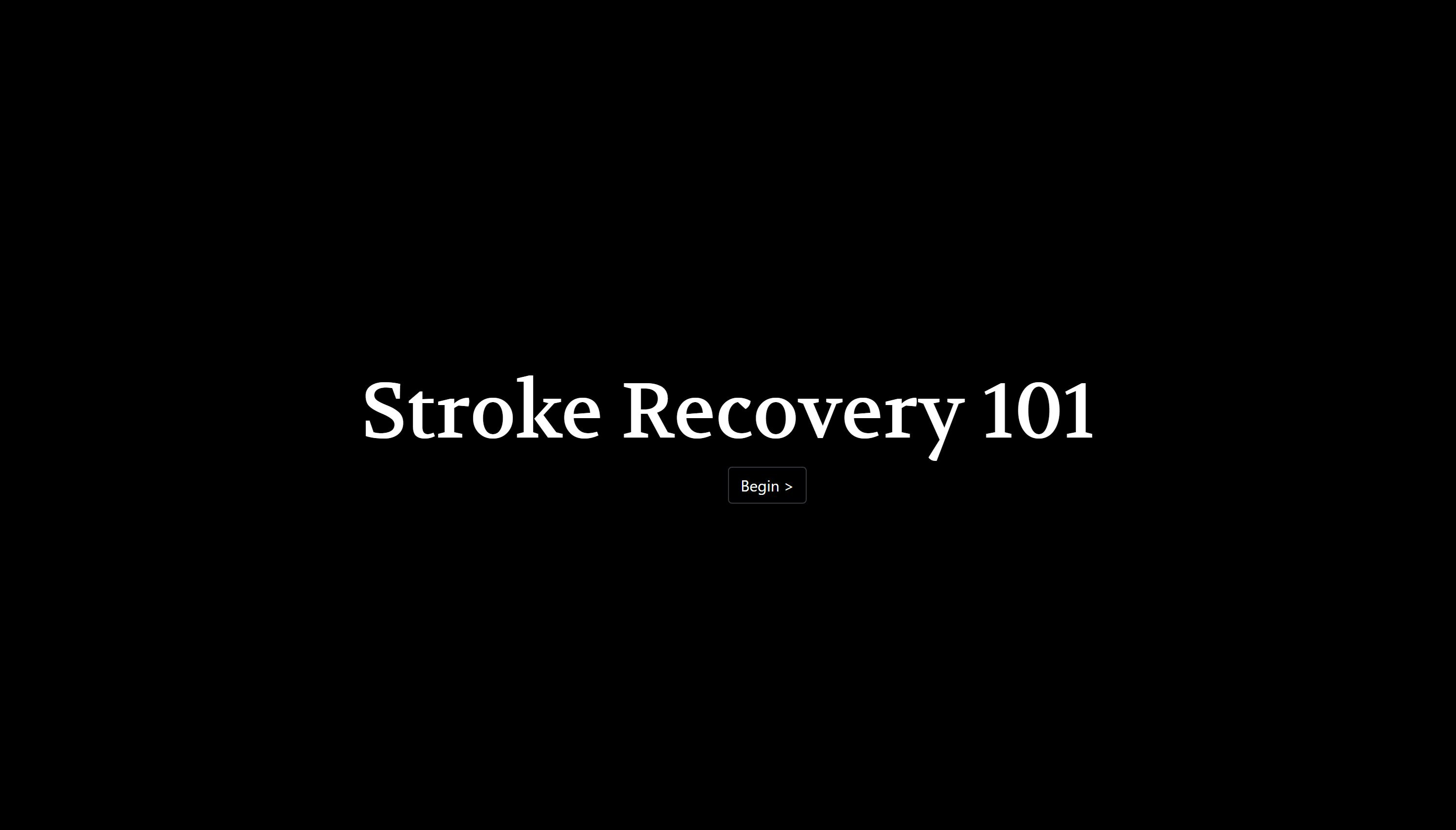 Stroke Recovery 101 thumbnail